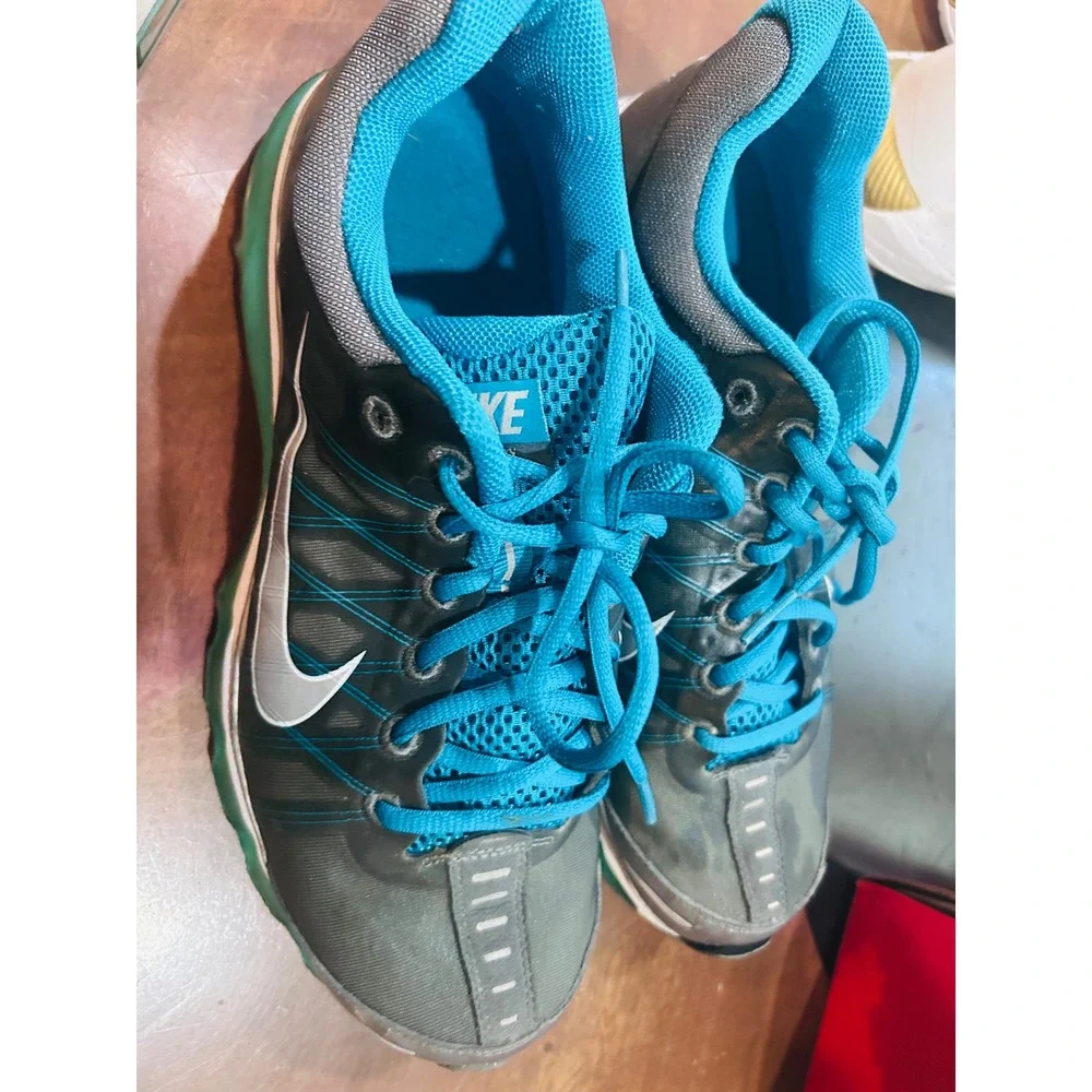 Nike Air Max 2009 Running Shoes Women 11 Grey Blue Good 354750-005 Retro Runner